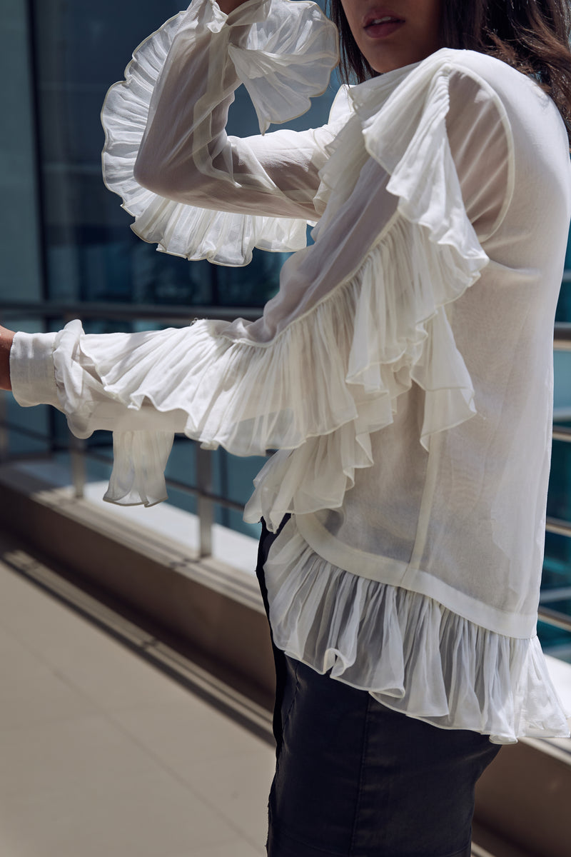 All Over Frill Top