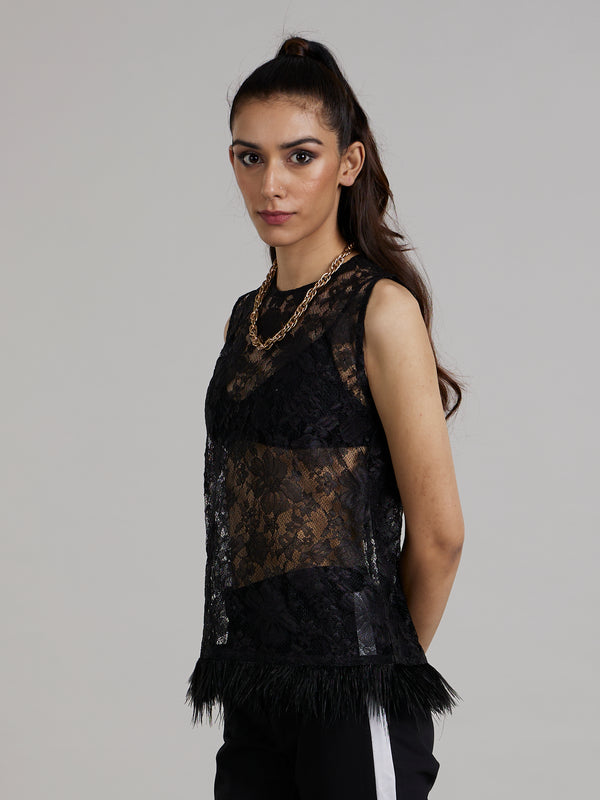 Lace Feather Camisole