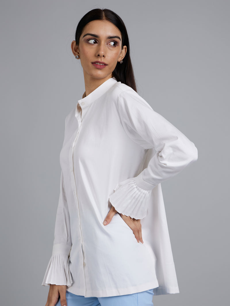 White Shirt With Wrist Detail
