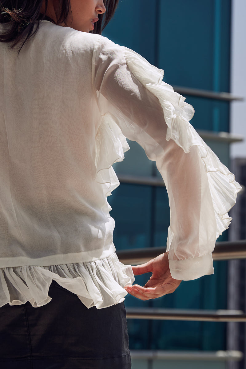 All Over Frill Top