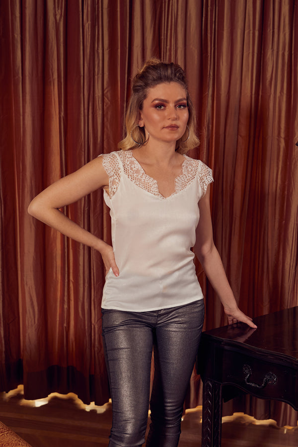 Chantilly Lace Silk Top